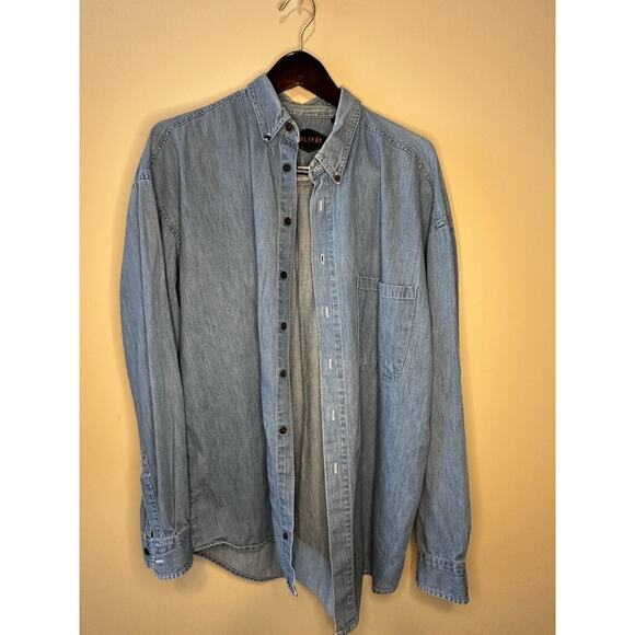 Vintage Halifax Denim Button Down Shirt Size XL - Picture 1 of 6
